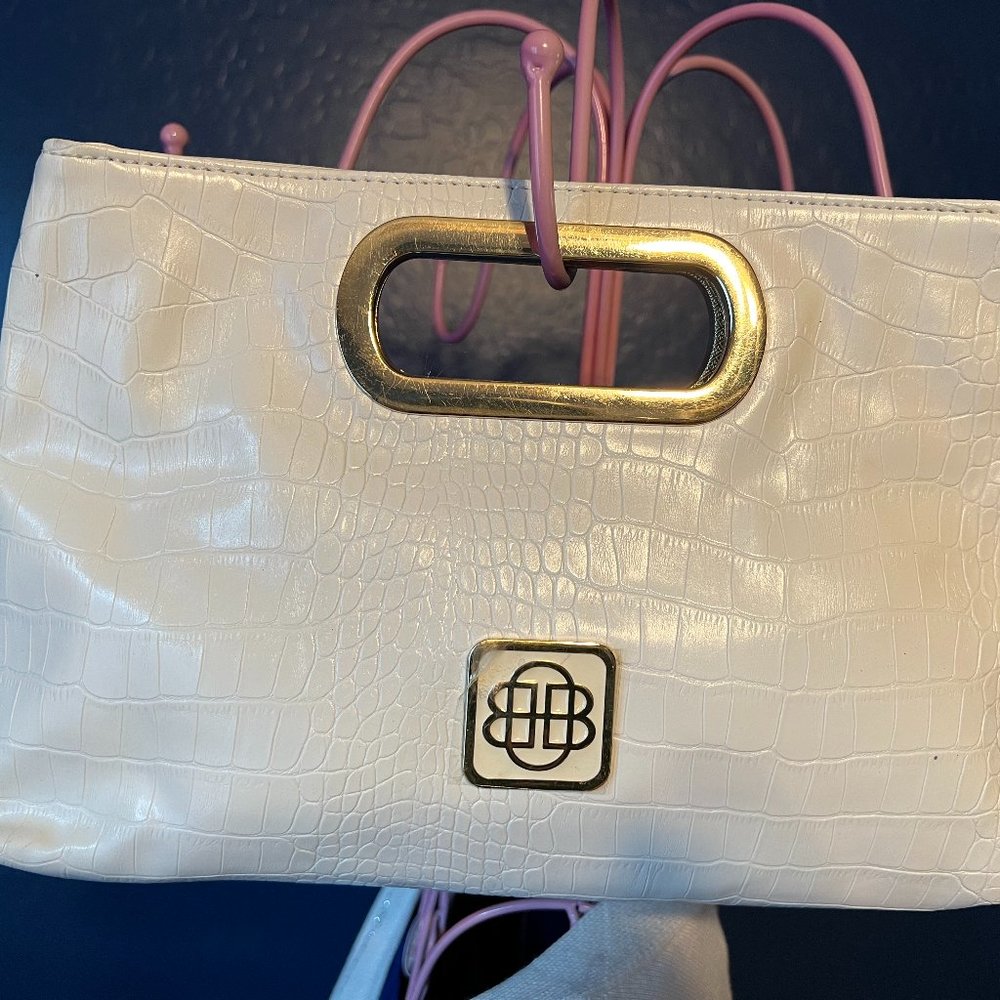 Dana Buchman White Crocodile Clutch